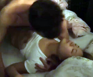 Guy pulverize sleeping doll and jizz on her belly