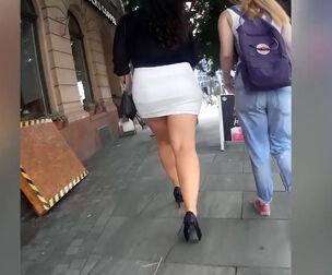 Adorable street upskirt vid from euro city