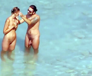 Russian duo sunbathing bare and making enjoy on naturist